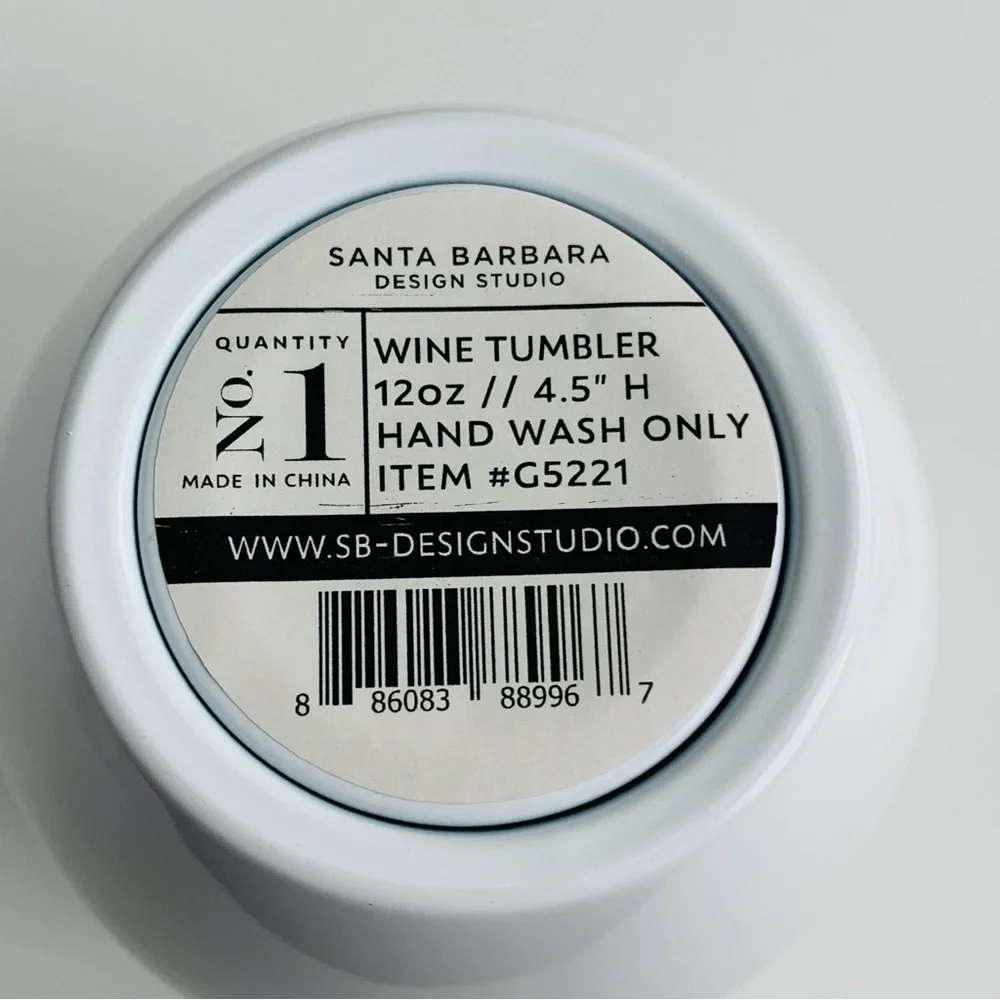 White Wine Tumbler with Lid “Maybe Just A Half A Drink More” 12oz NWT